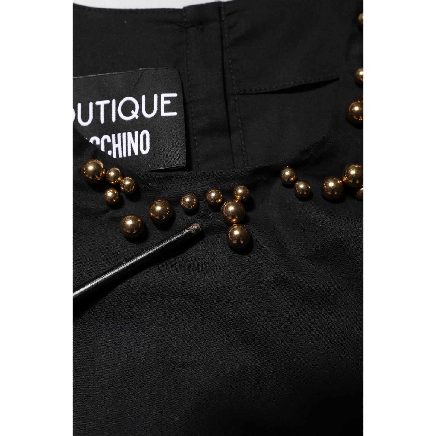 Boutique Moschino Black Cotton Sleeveless Women Tank T-shirt