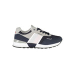 Carrera Blue Polyester Sneaker with contrasting details and logo, featuring sporty design and laces.