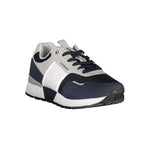 Carrera Blue Polyester Sneaker with laces, logo, and contrasting details in sports style.