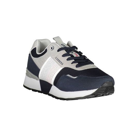 Carrera Blue Polyester Sneaker with laces, logo, and contrasting details in sports style.