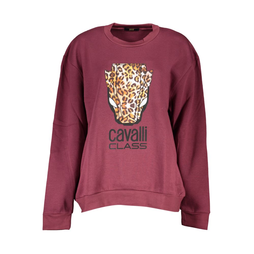 Cavalli Class Purple Cotton Sweatshirt