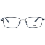 BMW Black Men Glasses Frame, full-rim black titanium with demo lenses, rectangle style, size 56-17-145, includes branded case
