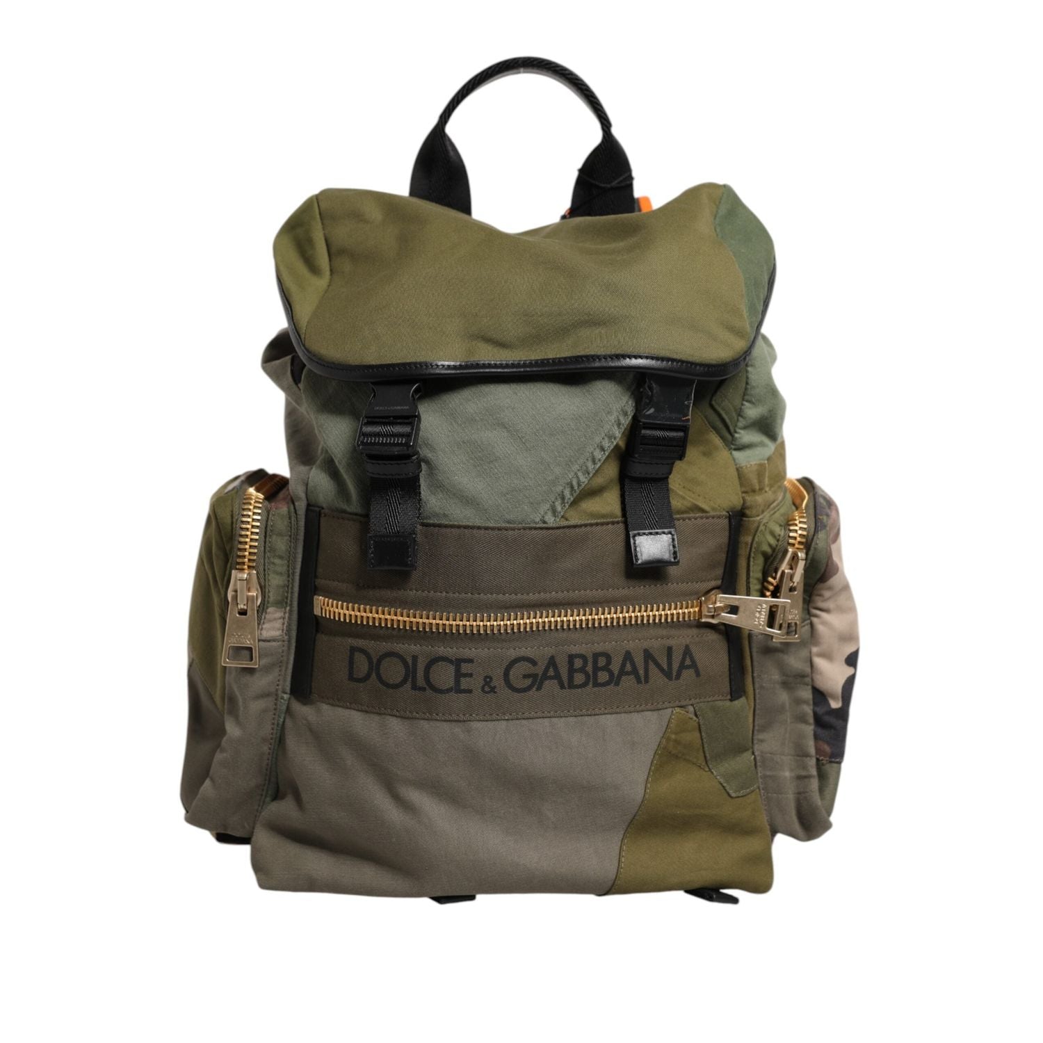 Front view with bag zipped and handles upright.