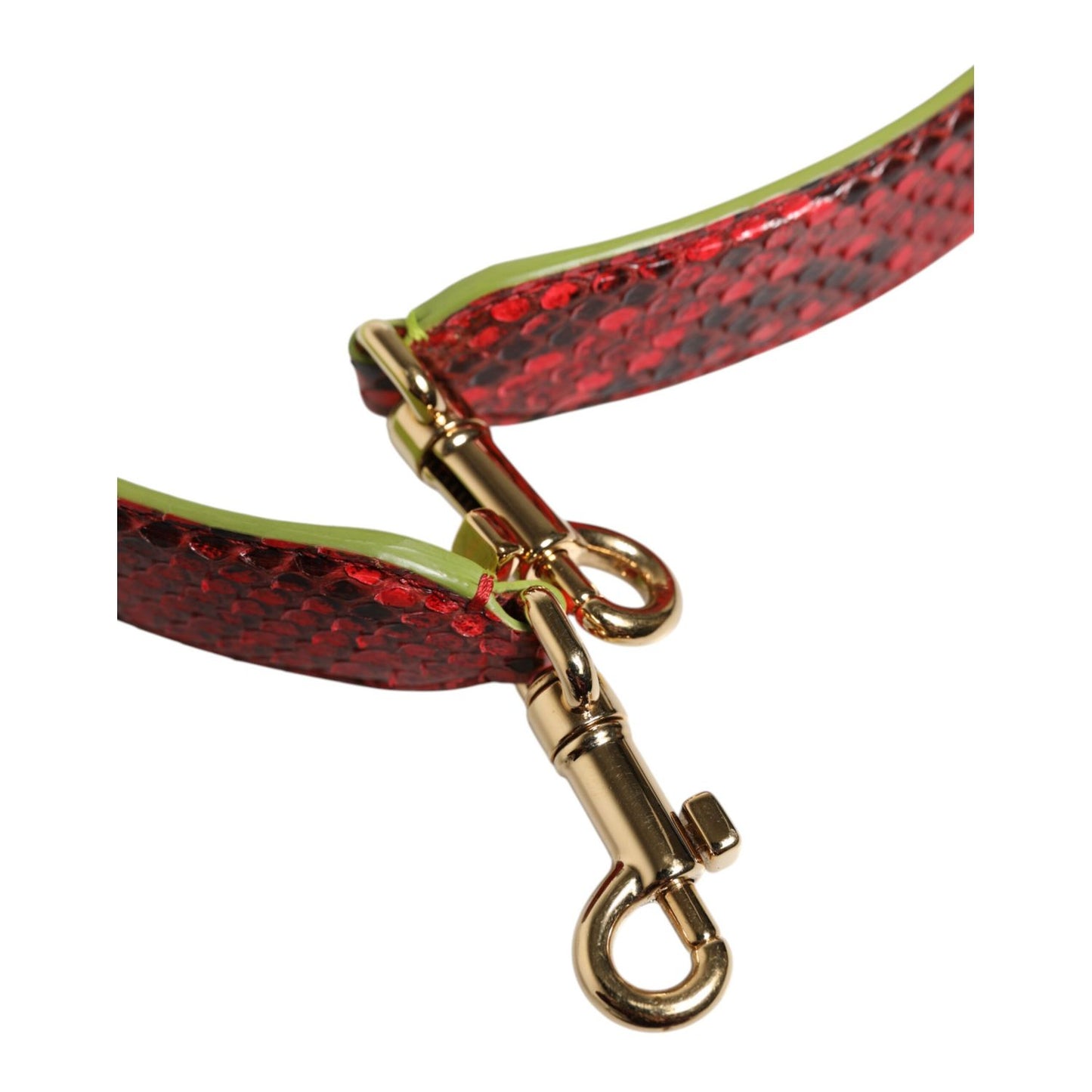 Dolce & Gabbana Red Exotic Leather Handbag Accessory Shoulder Strap