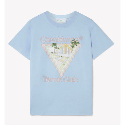 Casablanca Blue Cotton T-Shirt