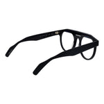 Yohji Yamamoto Black Men Glasses Frame in full-rim aviator style with plastic lenses and black plastic material, size 52-20-145.
