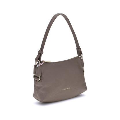 Coccinelle Gray Calf Leather Bos Taurus Shoulder Bag