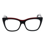 Yohji Yamamoto Black Men Glasses Frame, cat eye style, black plastic, full-rim. Includes blue-filter lenses. Size 54-16-145.