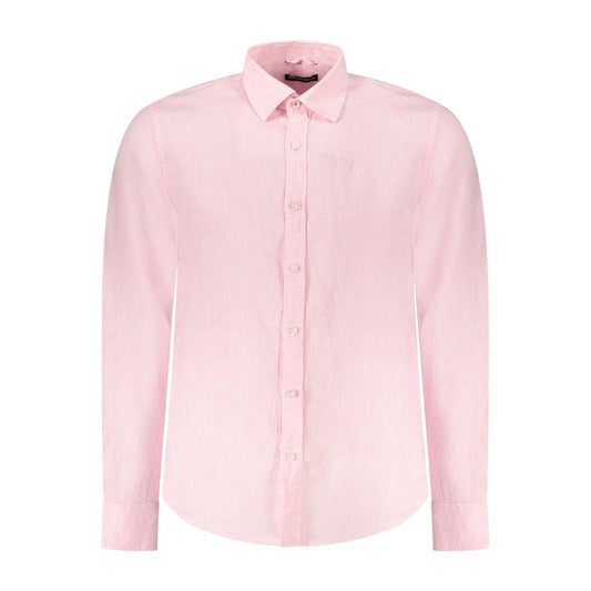 North Sails Pink Linen Shirt NO-38901-XXL