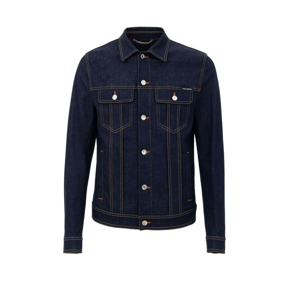 Dolce & Gabbana Blue Cotton Denim Jacket DO-9662673-IT48 | M