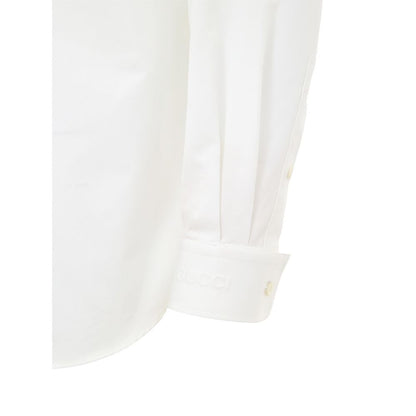 Gucci White Cotton Dress Shirt