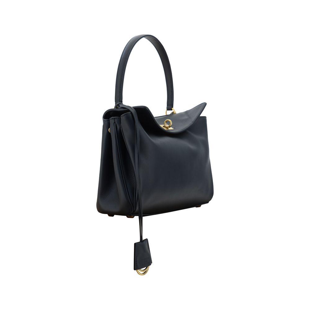 Front view with bag zipped and handles upright.