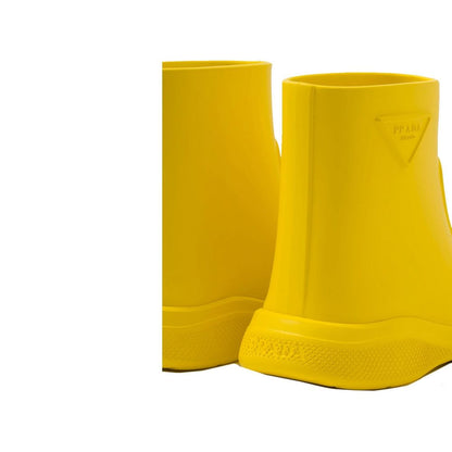 Prada Yellow Rubber Rain Boots