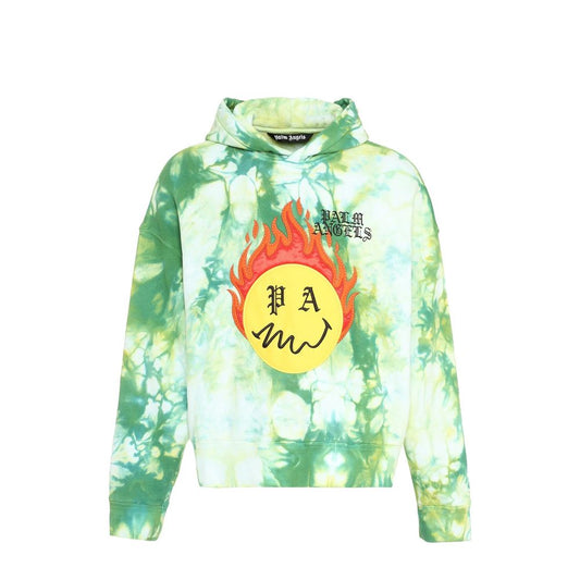 Palm Angels Green Cotton Sweatshirt