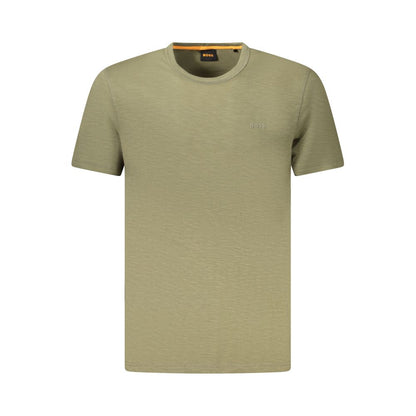 Hugo Boss Green Cotton Men T-Shirt