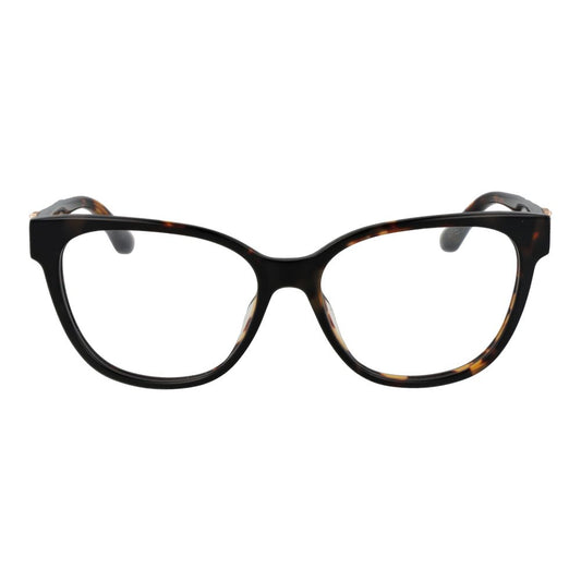 Alt Tag: Guess Brown Women Glasses Frame with acetate full-rim butterfly design, demo lenses, and spring hinge, includes branded case.