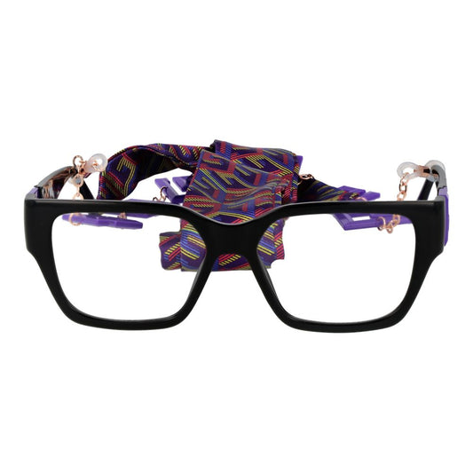Guess Black Unisex Glasses Frame in plastic with full-rim style and rectangle shape, includes branded case.