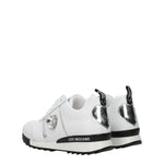 Love Moschino White Leather Low Tops