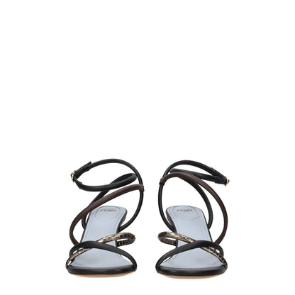 Fendi Multicolor Leather Sandals