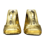 The Attico Gold Leather Platforms TH-8547455697161-EU36/US6
