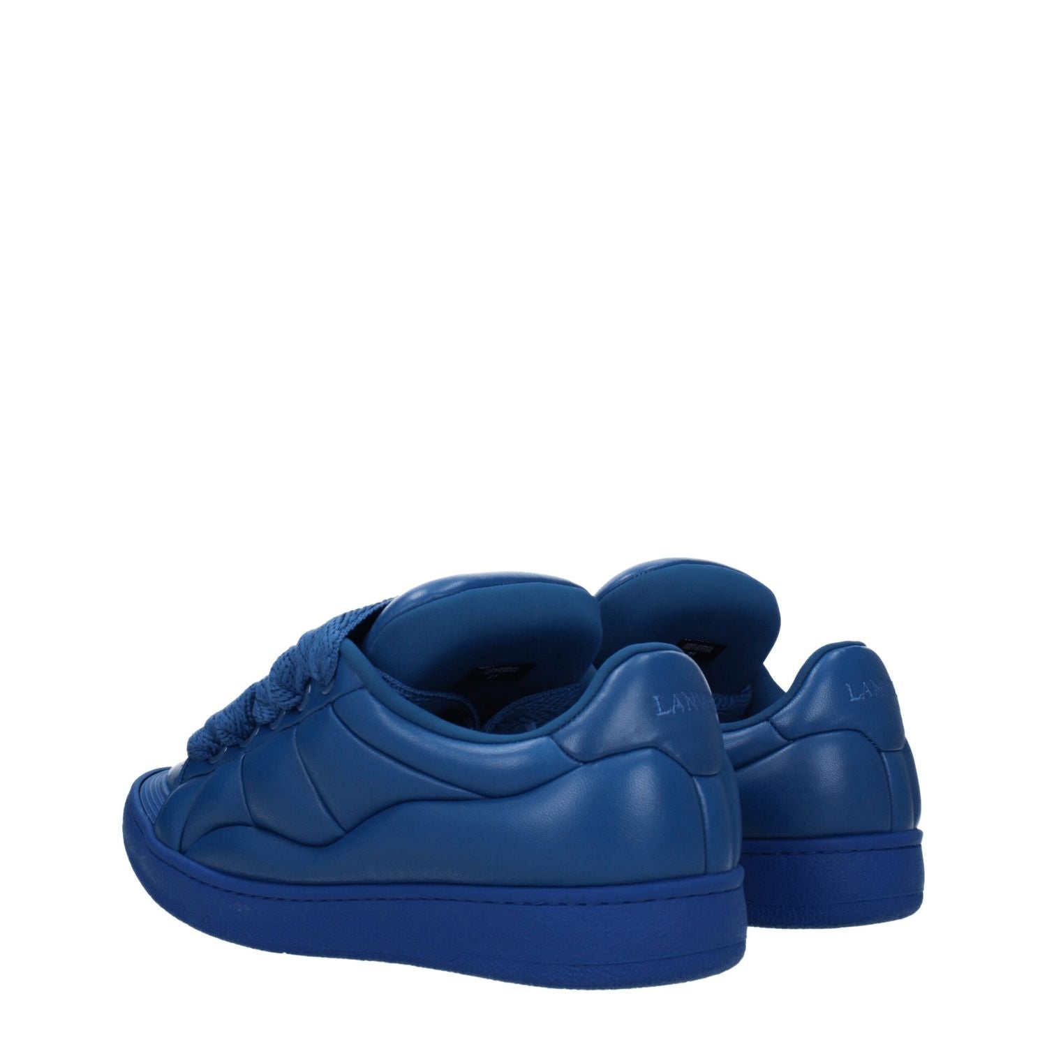 Lanvin Blue Leather Low Top Sneakers