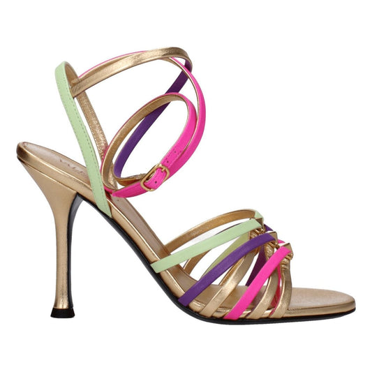 Valentino Garavani Multicolor Leather Stiletto Heels Sandals VA-8547460546825-EU35.5/US5.5