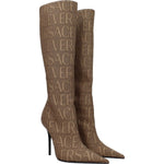 Versace Beige Fabric High Heel Boots VE-8617377366281-EU36/US6