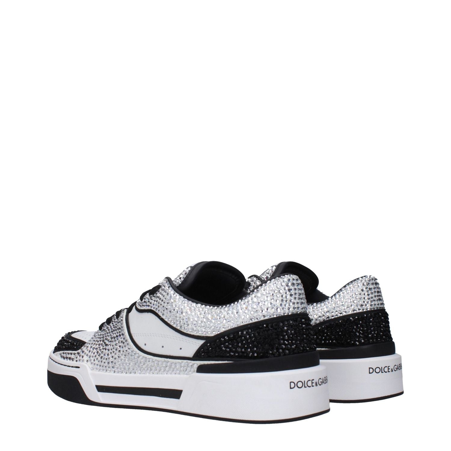Dolce & Gabbana White Leather Low Top Sneakers