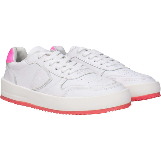 Philippe Model White Leather Sneakers