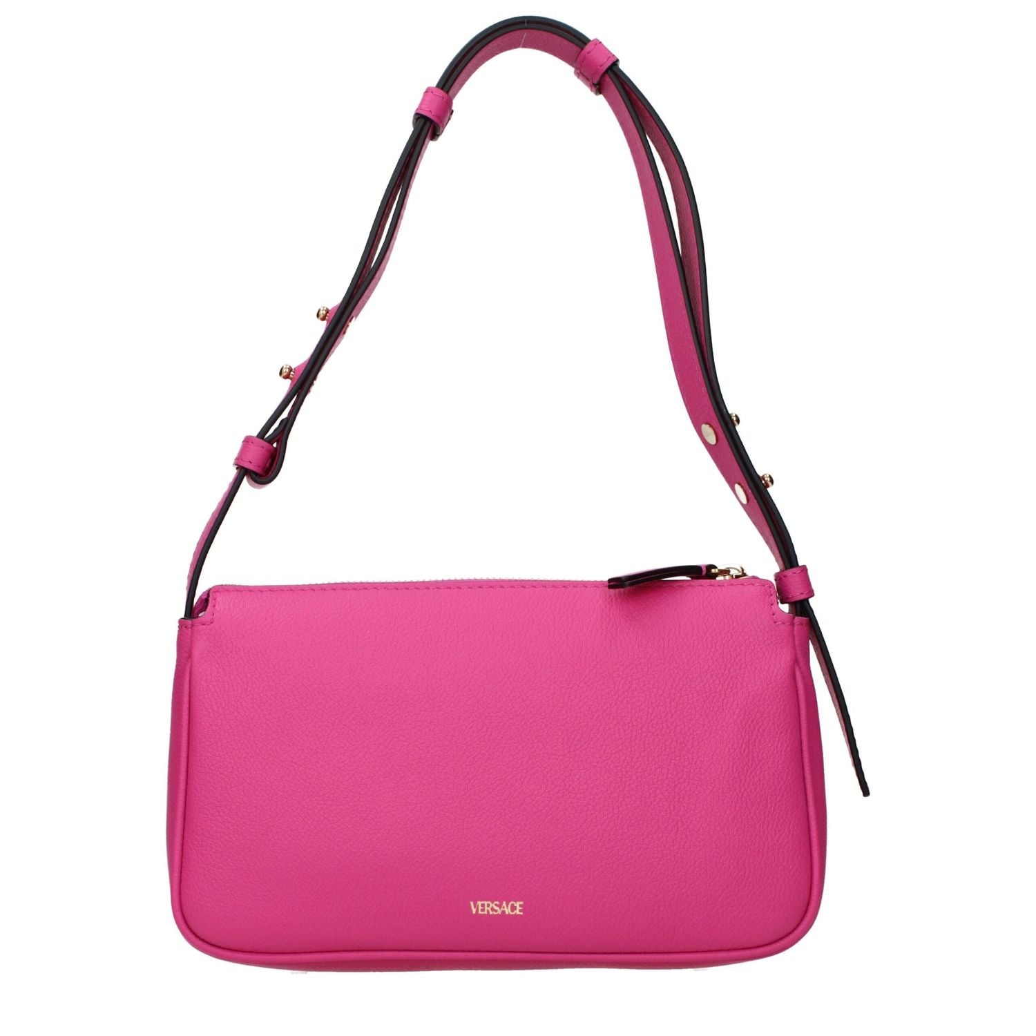 Front view with bag zipped and handles upright.