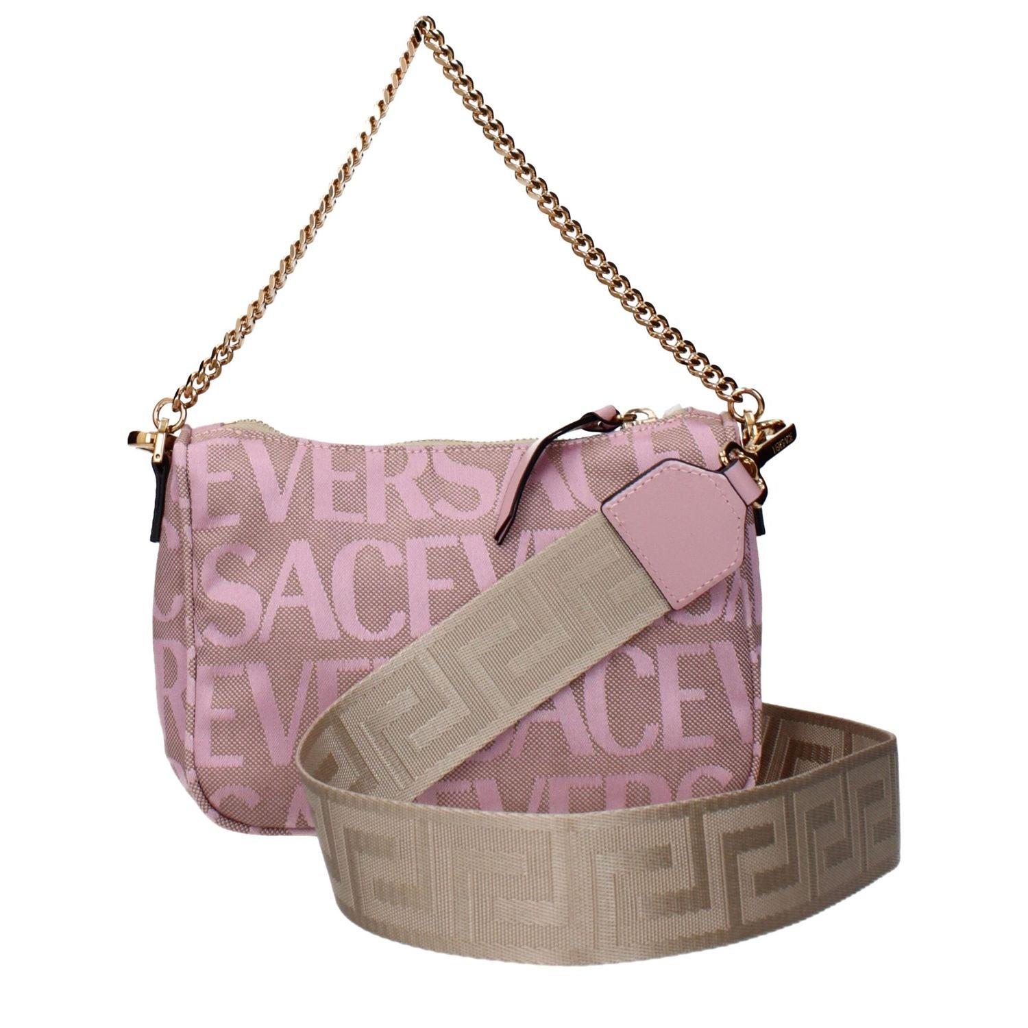 Front view with bag zipped and handles upright.