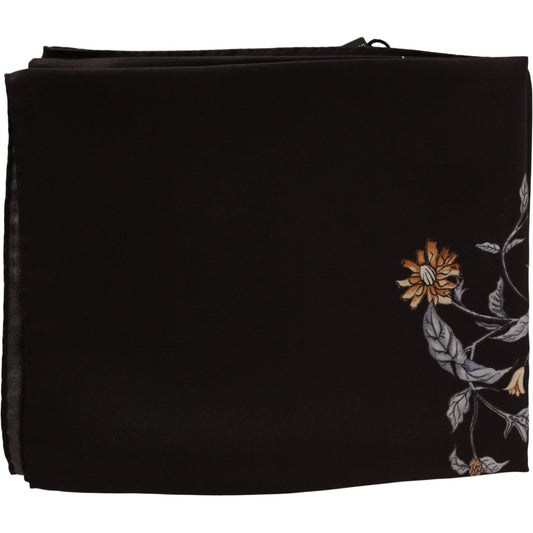 Dolce & Gabbana Brown 100% Silk Bird Print Wrap 80cm X 95cm RRP Scarf Silk Wrap Shawls