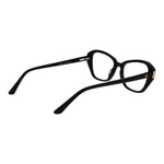 Marciano by Guess Black Women Glasses Frame in acetate, full-rim cat eye style with demo lenses and spring hinge, includes branded case