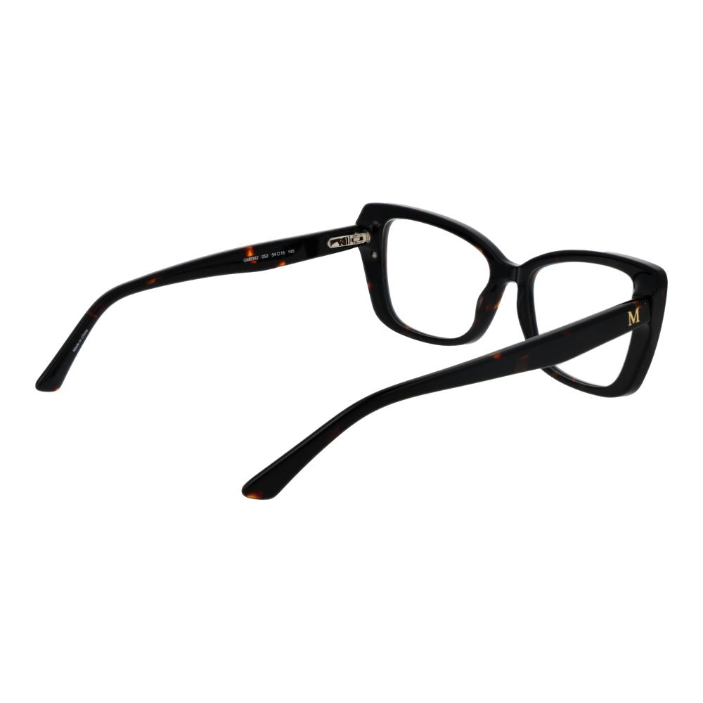 Marciano by Guess Black Women Glasses Frame, full-rim cat eye style, acetate black frame, demo lenses, model includes branded case.