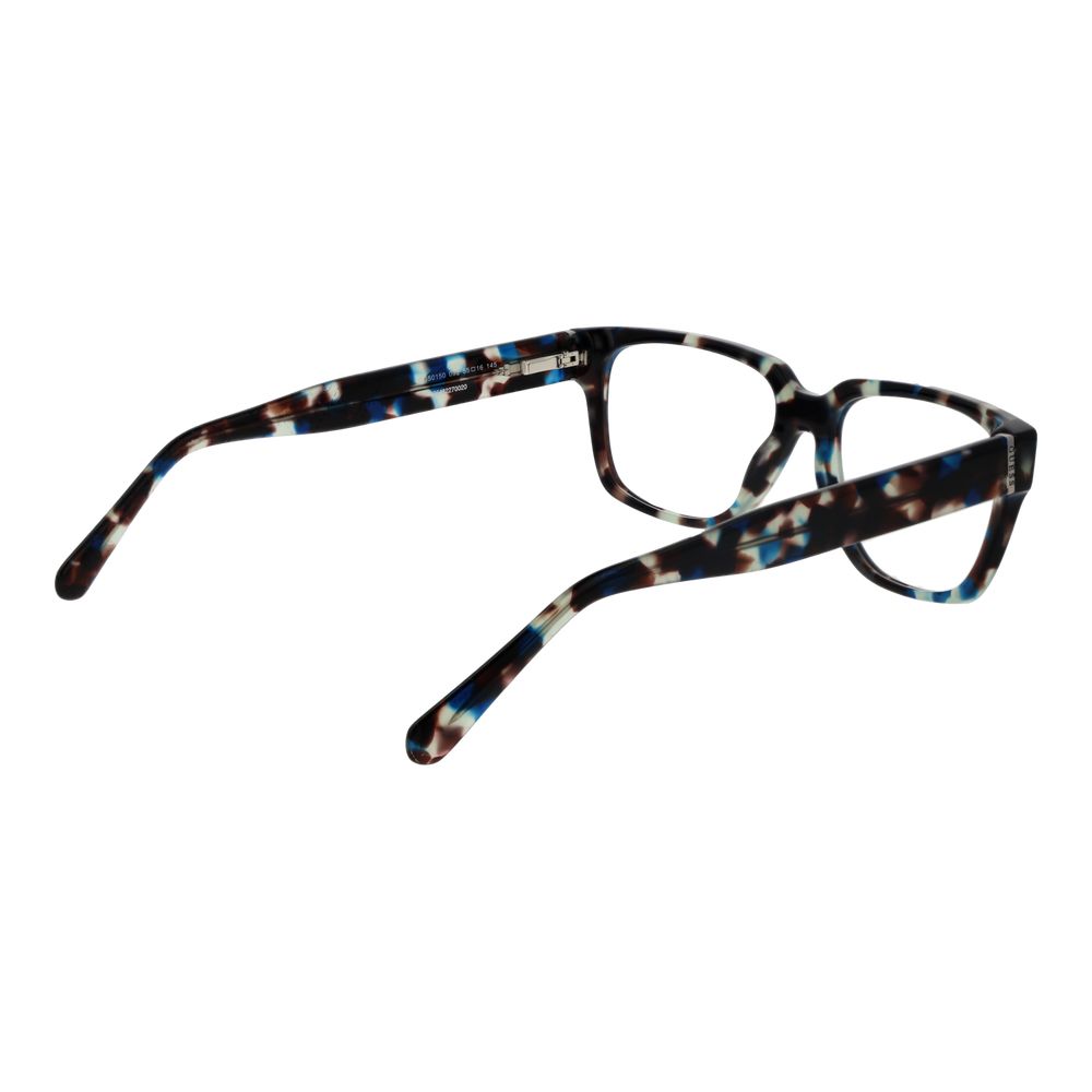 Guess Brown Men Glasses Frame, full-rim acetate, rectangular design, demo lenses, size 55-16-145, spring hinge, includes branded case.