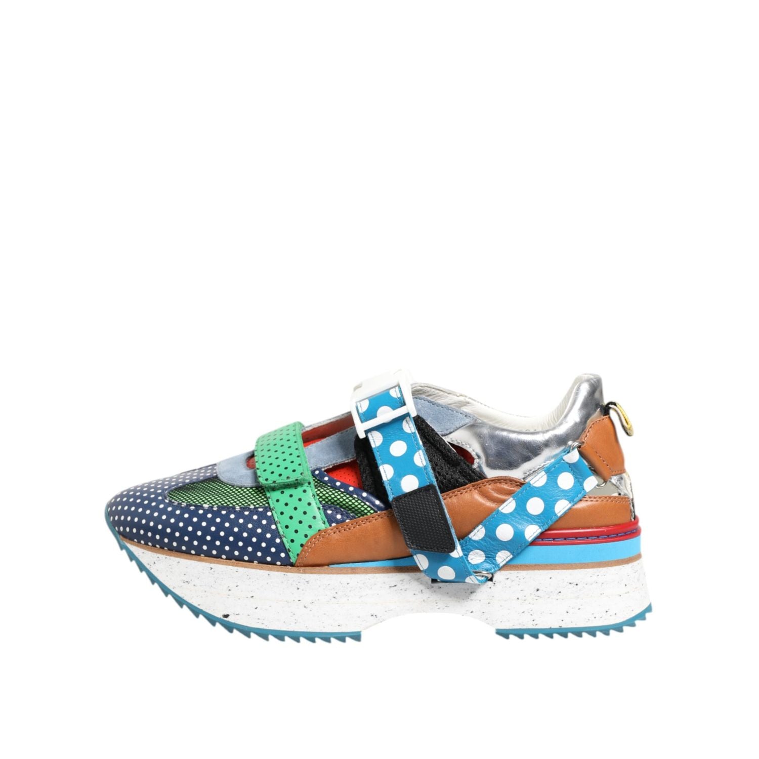 Dolce & Gabbana Multicolor Leather Low Top Sneakers Shoes
