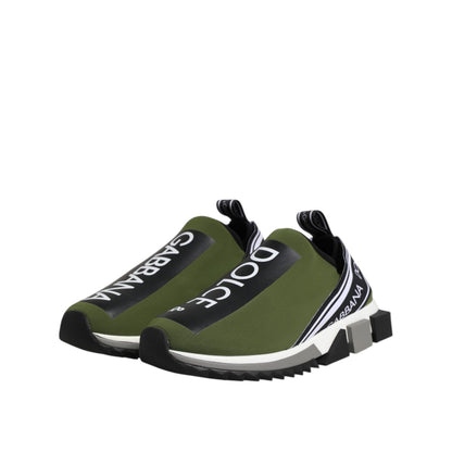 Dolce & Gabbana Green Logo Low Top Sorrento Men Sneakers Shoes