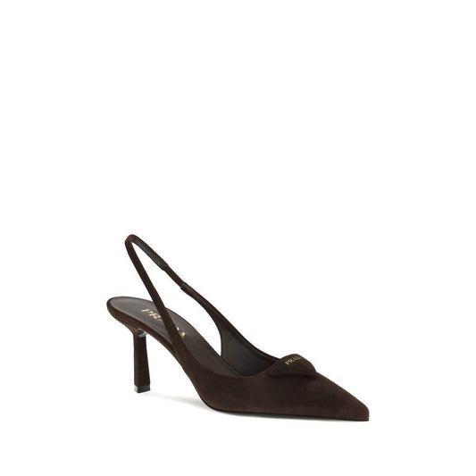 Prada Suede Slingback Pumps PR-1I901MFDD75008F0003-EU40/US10
