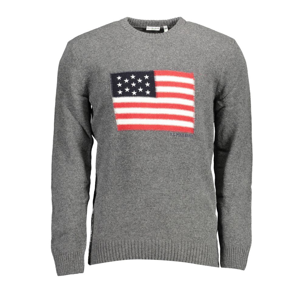 U.S. POLO ASSN. Gray Wool Men's Sweater