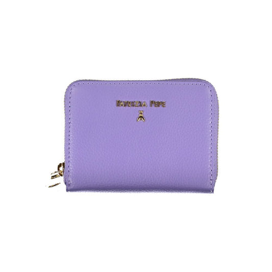 Patrizia Pepe Purple Polyethylene Wallet with zip closure, card spaces, and coin purse
