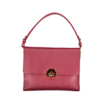 Coccinelle Red Leather Handbag with adjustable and removable shoulder strap, external pocket, and switch closure.