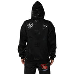 Dolce & Gabbana Black DG Logo Hoodie Metallic Print Sweater TSH91265-54
