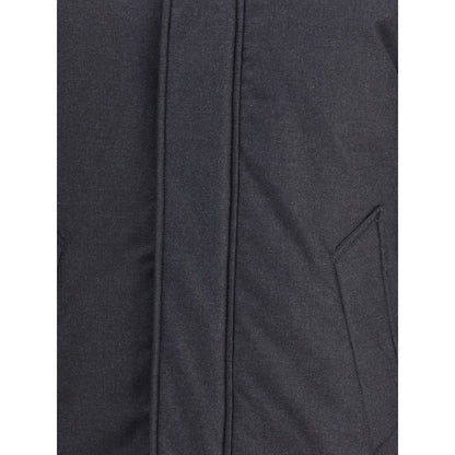 Woolrich Black Fleece Wool Parka