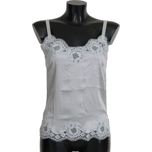 Dolce & Gabbana Green Silk Lace Dress Chemisole Lingerie BIK246-XS