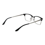 BMW Black Men Glasses Frame with titanium full-rim design, demo lenses, and browline style, including branded case, size 54-17-145.