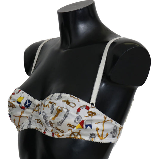 Dolce & Gabbana White Balconcino Sailor Print Underwear Bik269-S