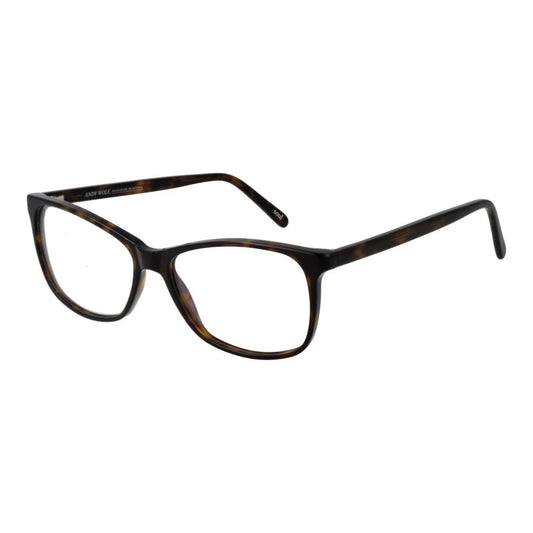 Andy Wolf Brown Unisex Glasses Frame in acetate full-rim cat eye style with demo lenses.