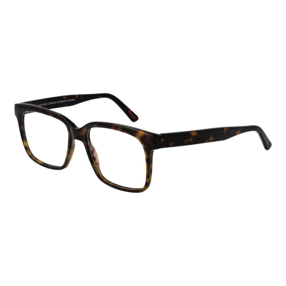 Andy Wolf Brown Unisex Glasses Frame with full-rim acetate in rectangle shape