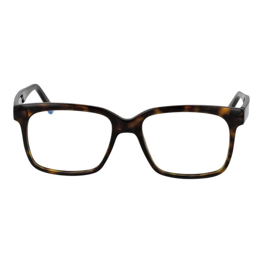 Andy Wolf Brown Unisex Glasses Frame - Acetate full-rim rectangle with demo lenses