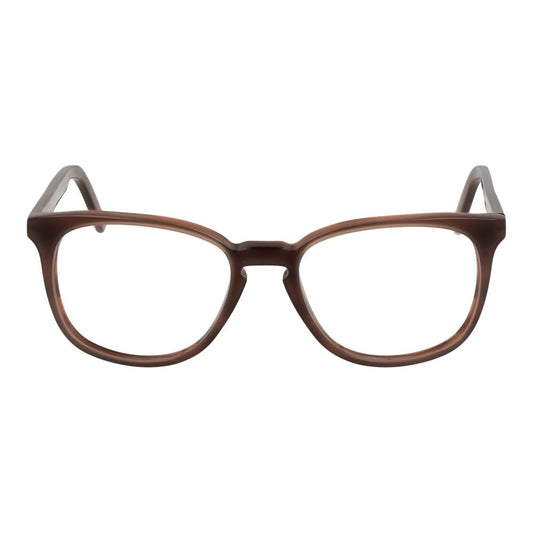 Andy Wolf Brown Unisex Glasses Frame in full-rim acetate with brown color, rectangular style, includes branded case.